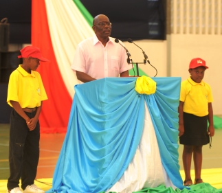 Vice-President Belmont delivering his speech