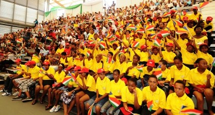 A partial view of the big crowd attending Saturday’s ceremony