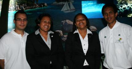 Some of the Seychelles manning our pavilion