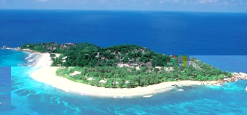 An aerial view of Cousine island