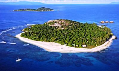 An aerial view of Cousin island 