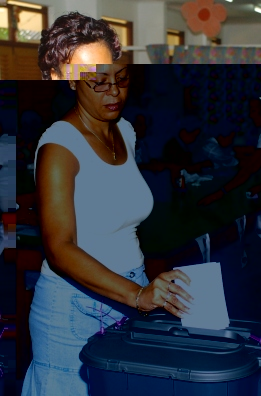 A voter casting her vote in the last presidential elections in 2006. The next presidential poll has been set for May 19-21, 2011