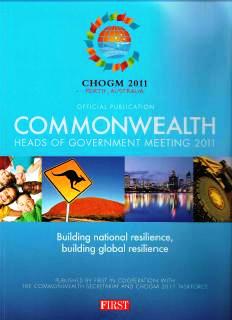 The front cover of the CHOGM publication which dedicated three pages to interviews with Mr Michel