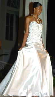 Nelcie Pierre, winner of the prize for Best Evening Wear