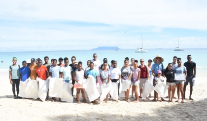 Stakeholders team up to clean Beau Vallon beach