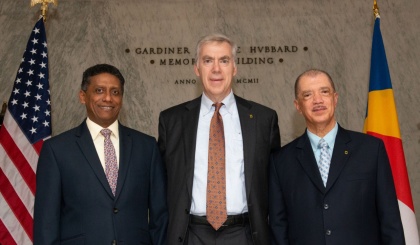 National Geographic Society hosts President Faure and former President James Michel