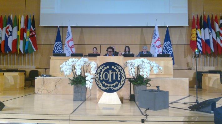 Minister Myriam Telemaque at the Centenary Conference of the International Labour Organisation, Geneva, Switzerland