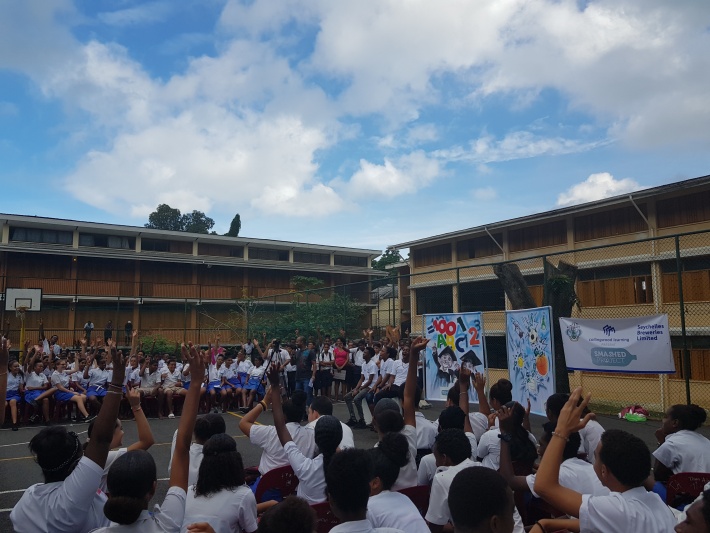 SMASHED goes to Beau Vallon secondary school