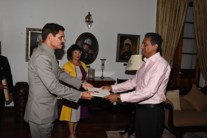 Newly appointed high commissioner of India to Seychelles accredited