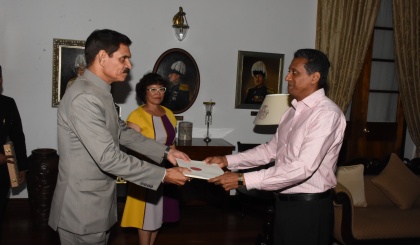 Newly appointed high commissioner of India to Seychelles accredited