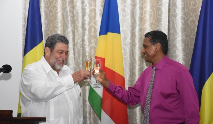 Reception in honour of the Prime Minister of St. Vincent and the Grenadines, Dr Ralph Gonsalves