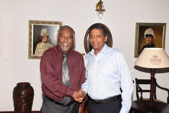 President Faure receives retired judge Bernardin Renaud