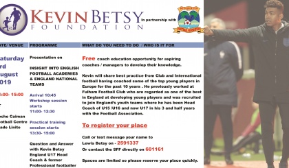 Register for workshop with former professional Kevin Betsy