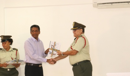 Commander-in-Chief hands over updated defence policy to high ranking SPDF officers