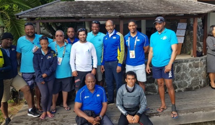 VP Meriton cheers on Seychellois athletes hours after arriving in Mauritius