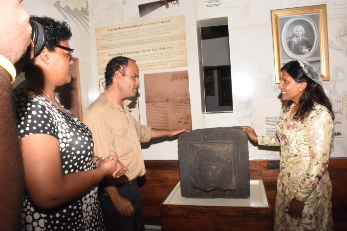 Maldivian First Lady visits museum, school, foreign affairs department