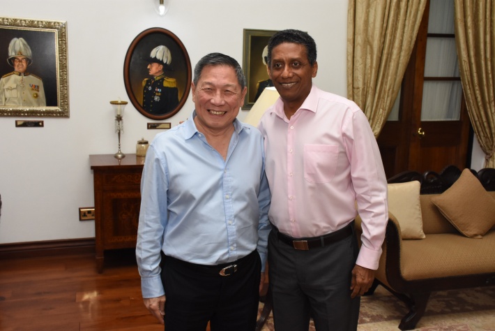 SBM chairman Li Kwong Wing calls on President Faure