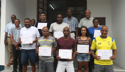 Eight sports officers complete basics in sport administration