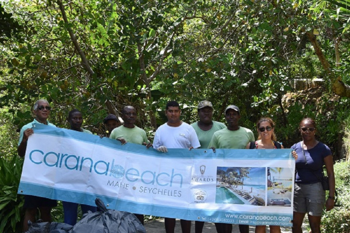 GIF teams up with Carana Beach Hotel in clean-up operation at North East Point