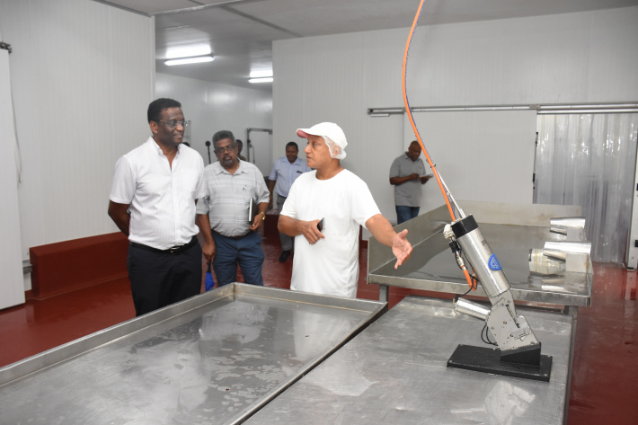 Minister Bastienne satisfied with work done on chicken abattoir