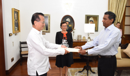 Newly appointed Japan ambassador to Seychelles accredited