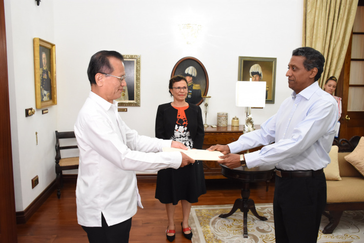 Newly appointed Japan ambassador to Seychelles accredited