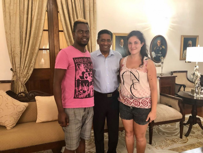 President Faure meets Moses Pracht: abandoned newborn found in Seychelles 28 years ago