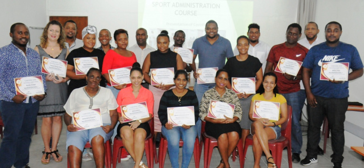 19 graduate with Sports Administration Level 2 certificate