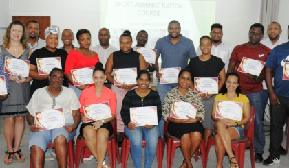 19 graduate with Sports Administration Level 2 certificate