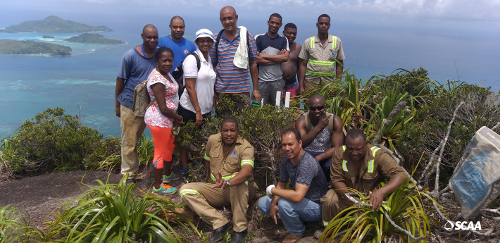 SCAA hoists ICAO flag atop Mont Sebert