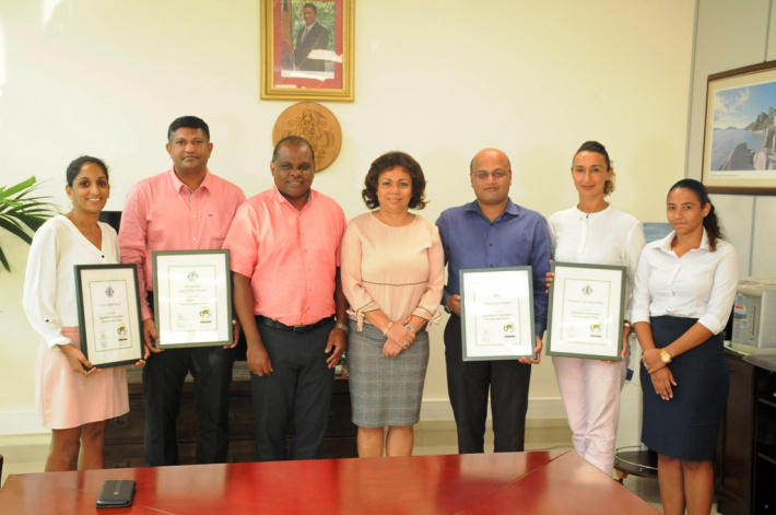 Tourism department awards SSTL certificates to five hotels