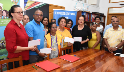 Seychelles Centennial Women Lions Club assists more school with green house shelters