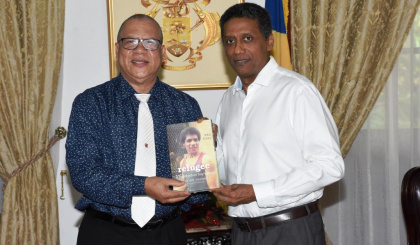 President Faure receives ‘Refugee’ author Flavien Joubert