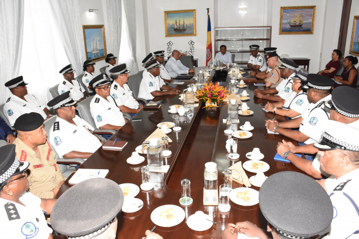 Seychelles Police   President calls for  a disciplined force