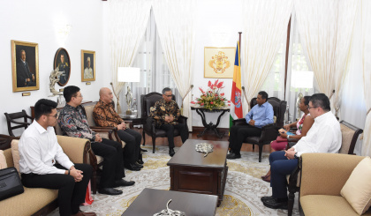 Indonesian delegation calls on President Danny Faure