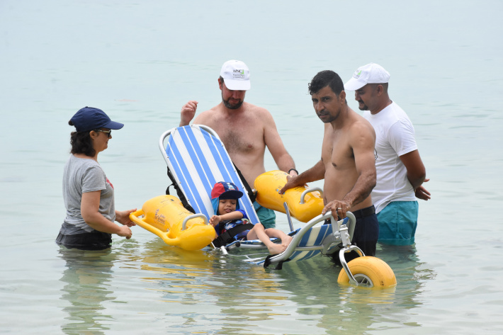 Council for the disabled gets first beach wheelchair