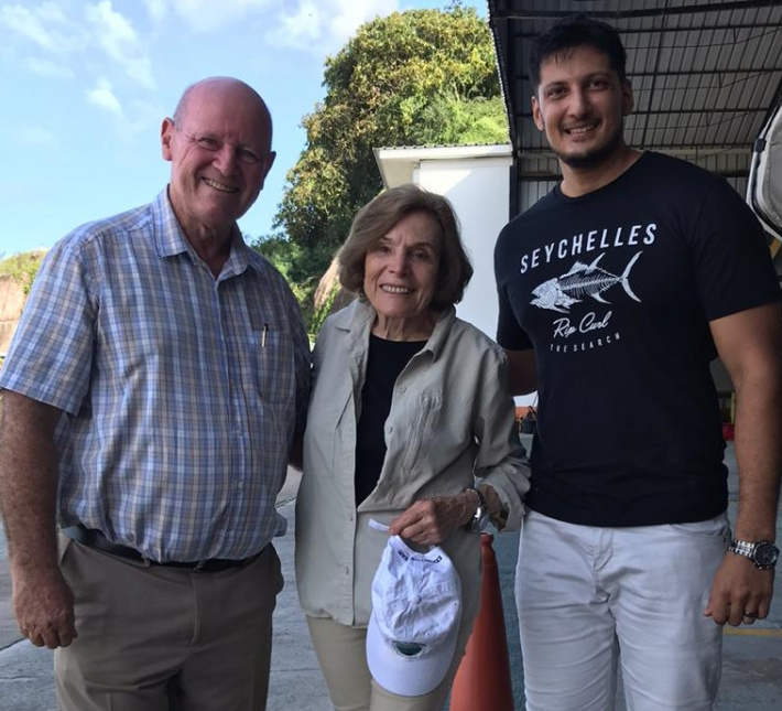 ‘One Seychelles’ leader meets world famous champion for ocean protection Dr Sylvia Earle