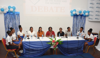 Secondary students debate about nursing profession
