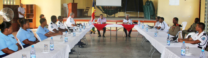 COVID-19 - President gives moral support to law enforcement personnel on inner islands