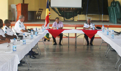 COVID-19 - President gives moral support to law enforcement personnel on inner islands