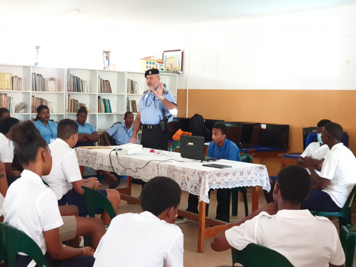 Prison service interacts with students of English River secondary school