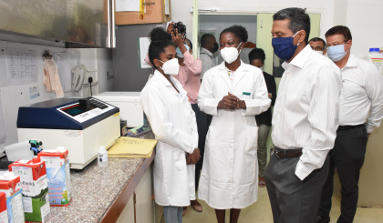 President visits public health laboratories