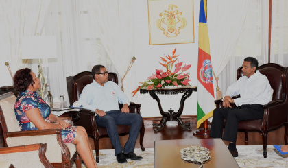 President Faure meets representatives of Red Cross Society of Seychelles