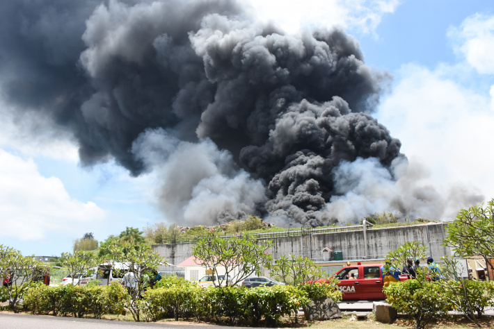 Fire ravages through landfill