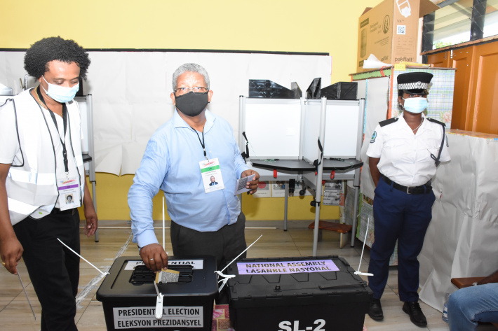 Ramkalawan votes in presidential and legislative elections