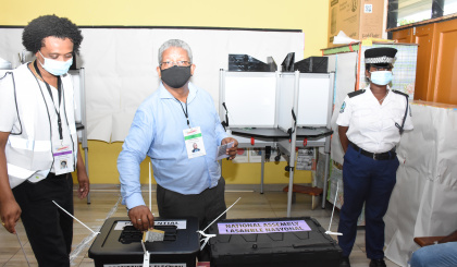 Ramkalawan votes in presidential and legislative elections