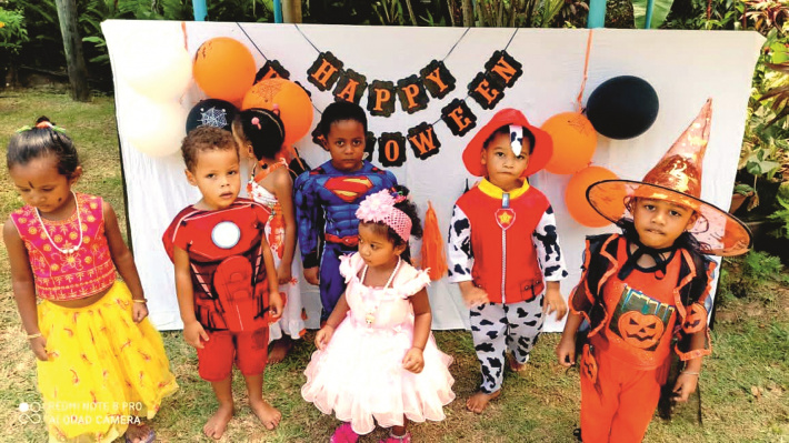 Day care St Antoine Anse Etoile celebrates Halloween and Creole festival