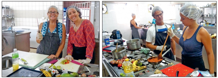 World-travelling sailors pause to learn how to cook authentic Creole food from Seychelles