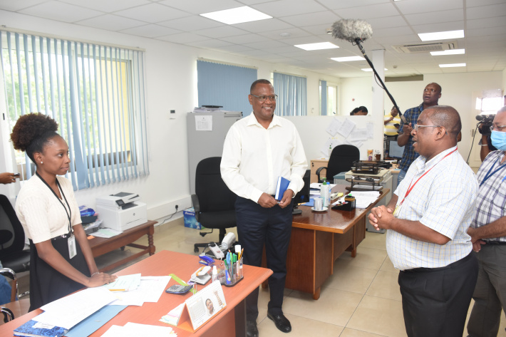 Minister Derjacques impressed with professional team at land transport department