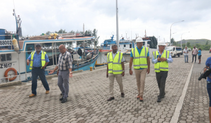 Designated Minister Ferrari visits fishing facilities, fishing projects